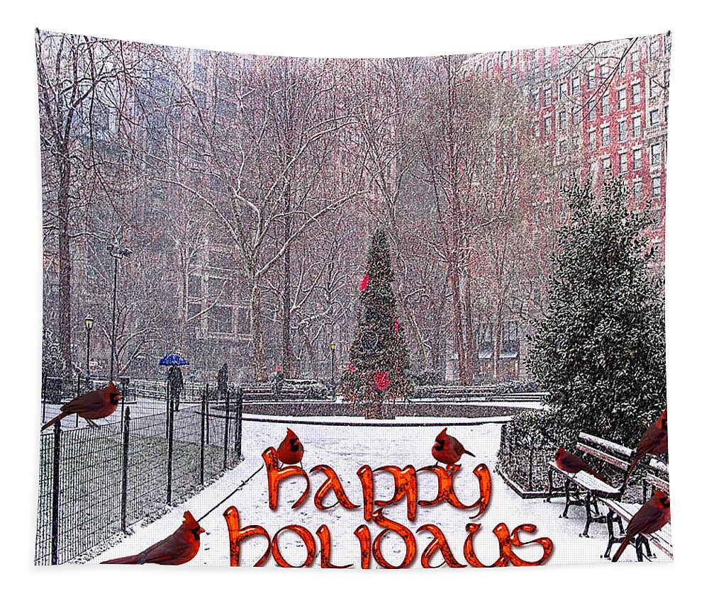 Card Tapestry featuring the photograph Happy Holidays by Chris Lord