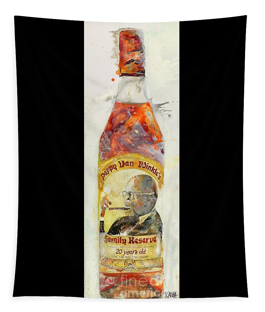 Whisky Tapestry featuring the painting Happy Pappy by Kasha Ritter