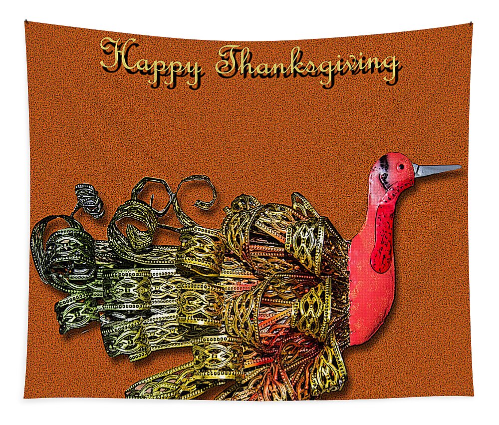 Turkey Tapestry featuring the photograph Happy Thanksgiving Turkey by Leticia Latocki