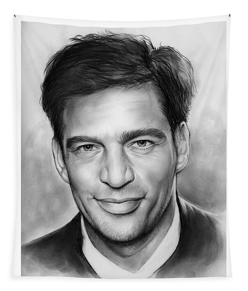 Harry Connick Tapestry featuring the drawing Harry Connick, Jr. by Greg Joens