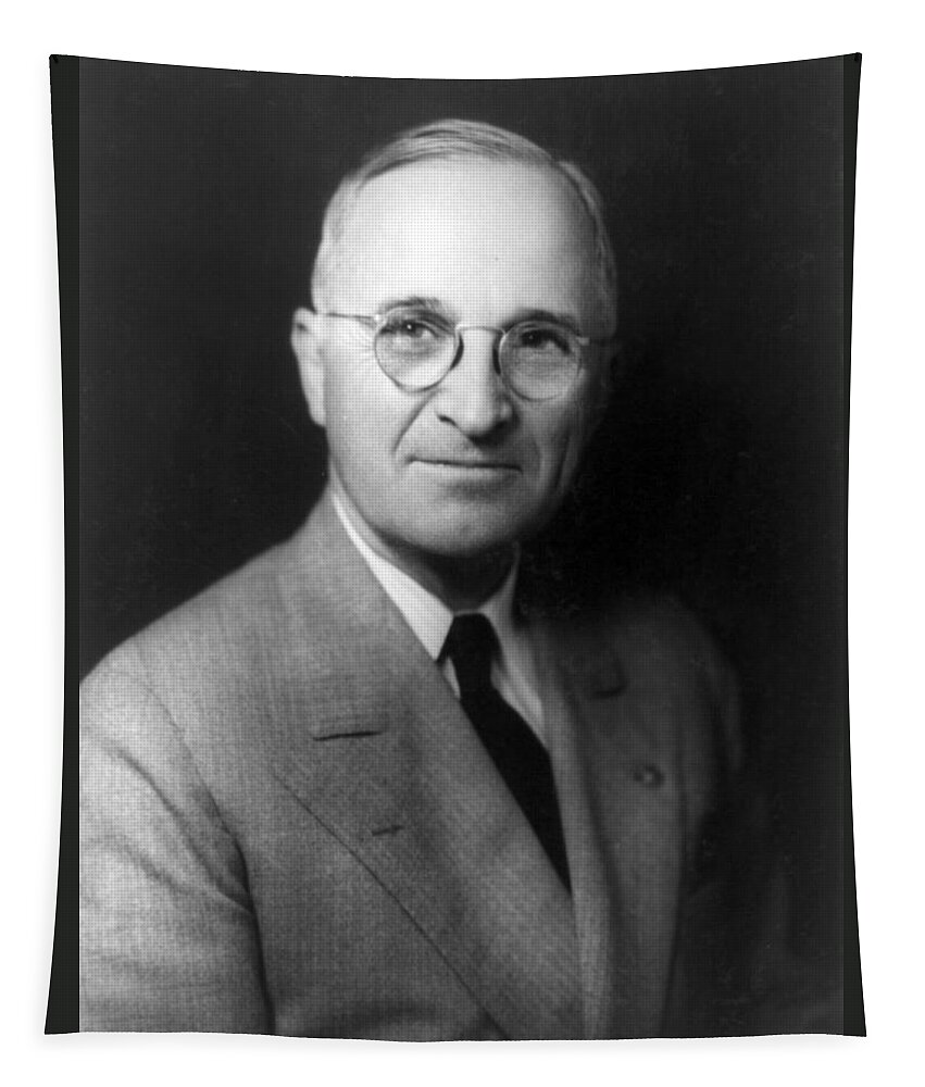 harry S Truman Tapestry featuring the photograph Harry S Truman - President of the United States of America by International Images