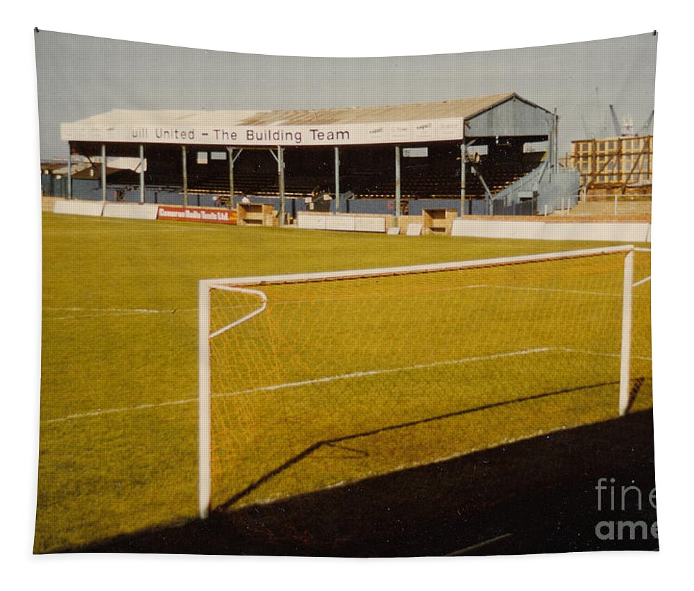  Tapestry featuring the photograph Hartlepool - Victoria Park -Clarence Road Stand 1 - 1980s by Legendary Football Grounds