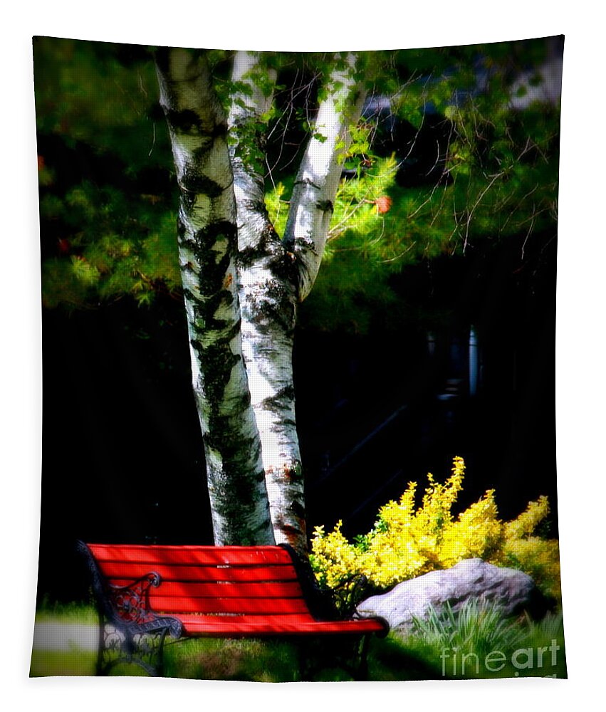 Art Tapestry featuring the photograph Have a Seat by Linda Galok
