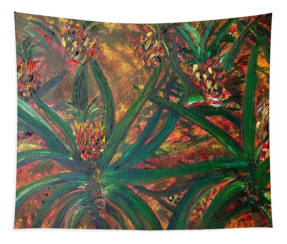 Flower Tapestry featuring the painting Hawaii #2 by Modern Impressionism