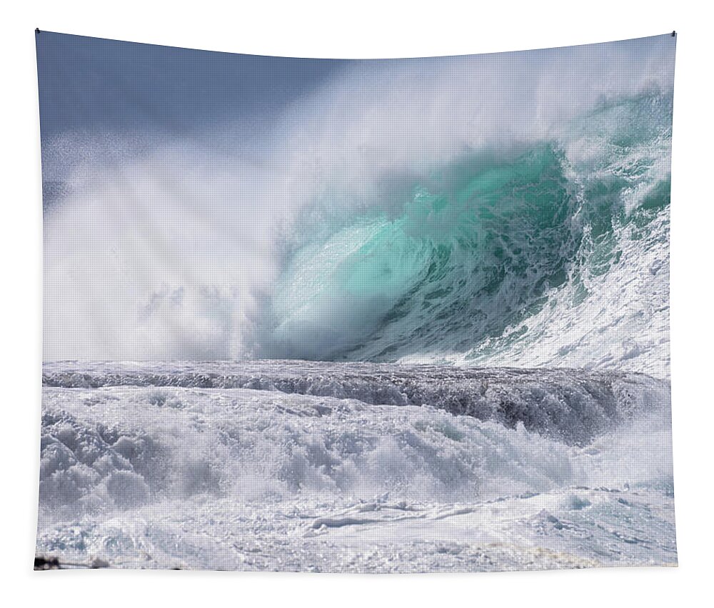 America Tapestry featuring the photograph Hawaii Tidal Wave by Michael Scott