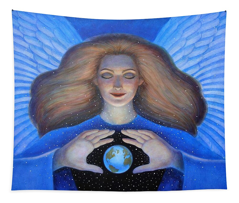 Goddess Tapestry featuring the painting Heart of Creation by Sue Halstenberg