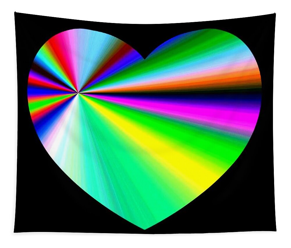 Heart Tapestry featuring the digital art Heartline 3 by Will Borden