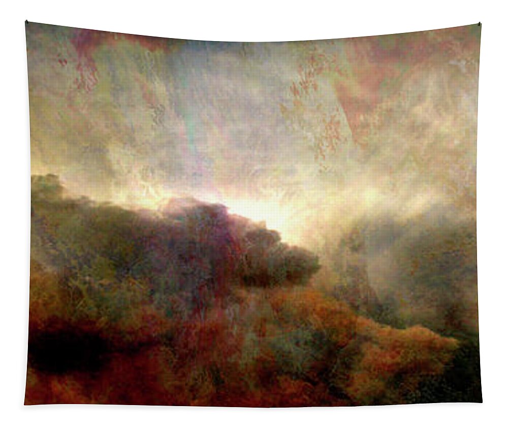 Abstract Art Tapestry featuring the painting Heaven And Earth - Abstract Art by Jaison Cianelli