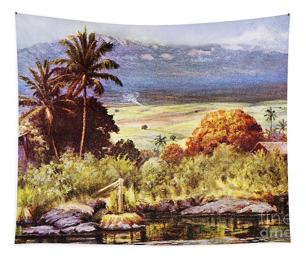 1925 Tapestry featuring the painting Helen Dranga Art by Hawaiian Legacy Archive - Printscapes