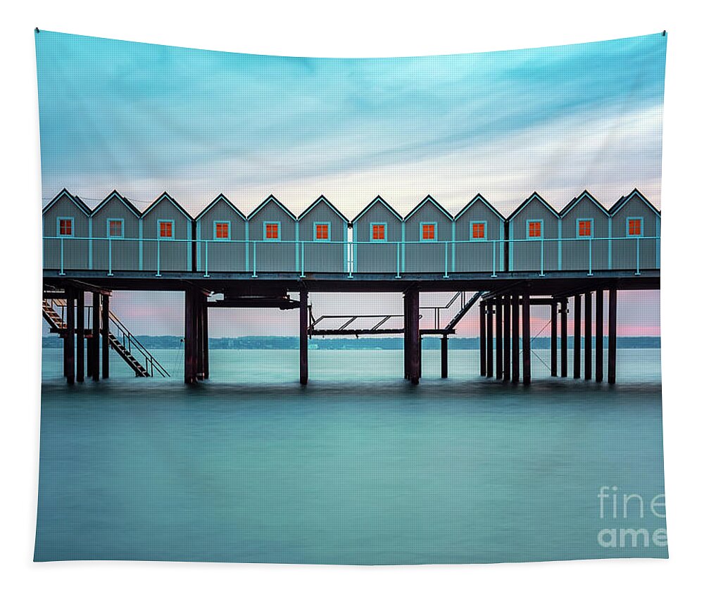 Sweden Tapestry featuring the photograph Helsingborgs Cold Bathhouse Facade by Antony McAulay