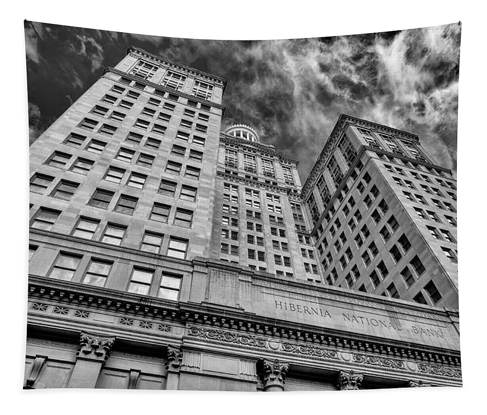 Architecture Tapestry featuring the photograph Hibernia National Bank by Raul Rodriguez