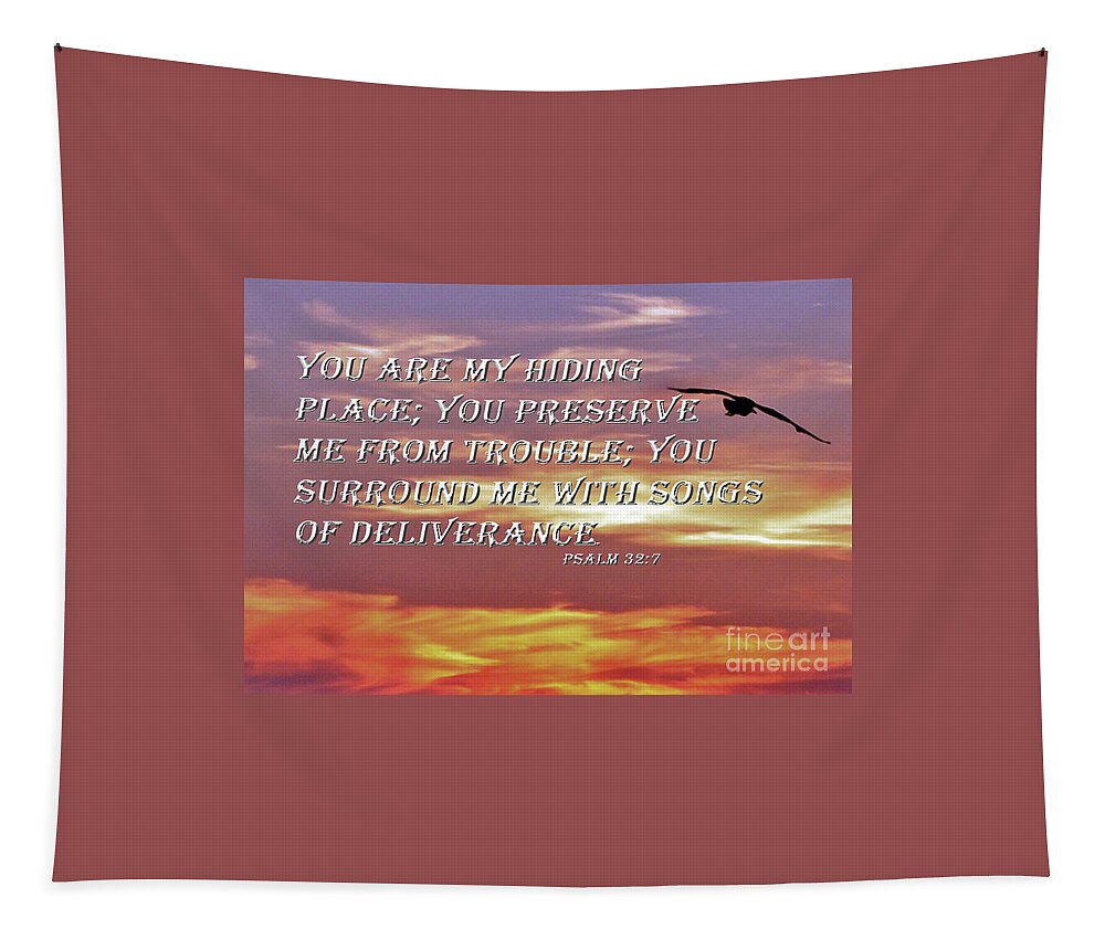 Scripture Tapestry featuring the photograph Hiding Place by Lydia Holly