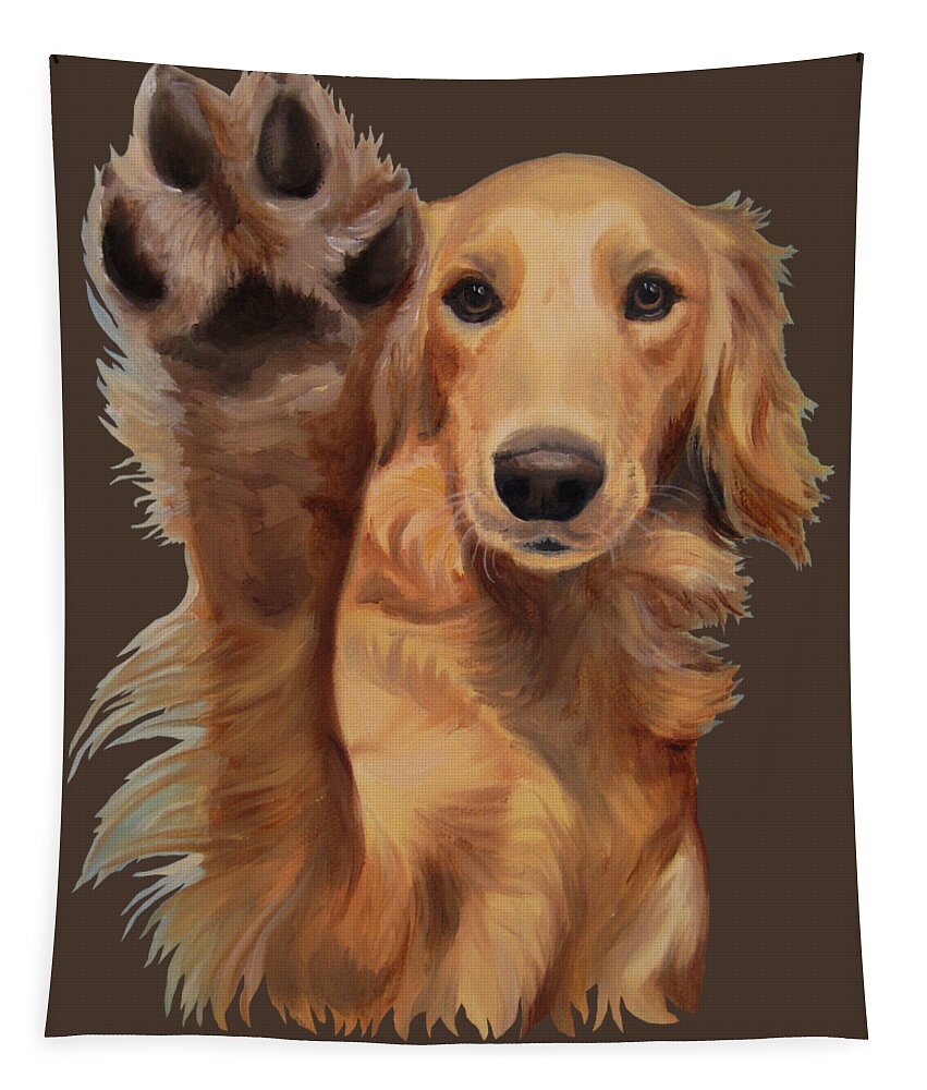 Noewi Tapestry featuring the painting High Five - apparel by Jindra Noewi