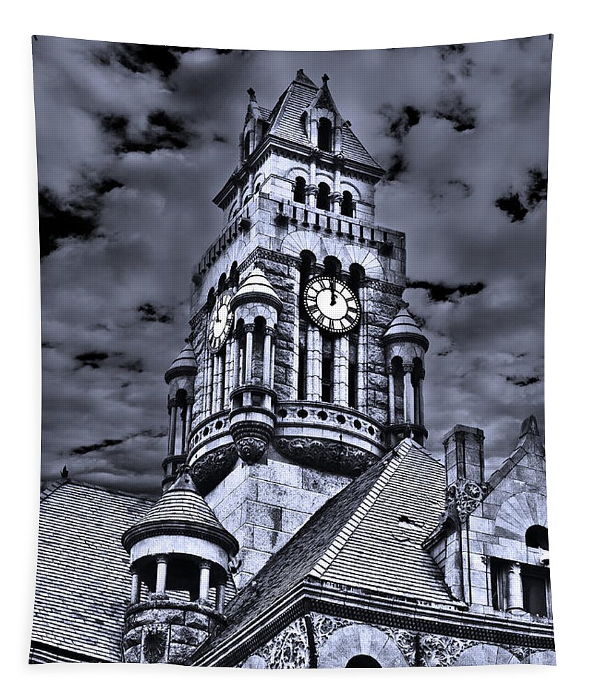 Black And White Tapestry featuring the photograph High Noon Black and White by Tamyra Ayles