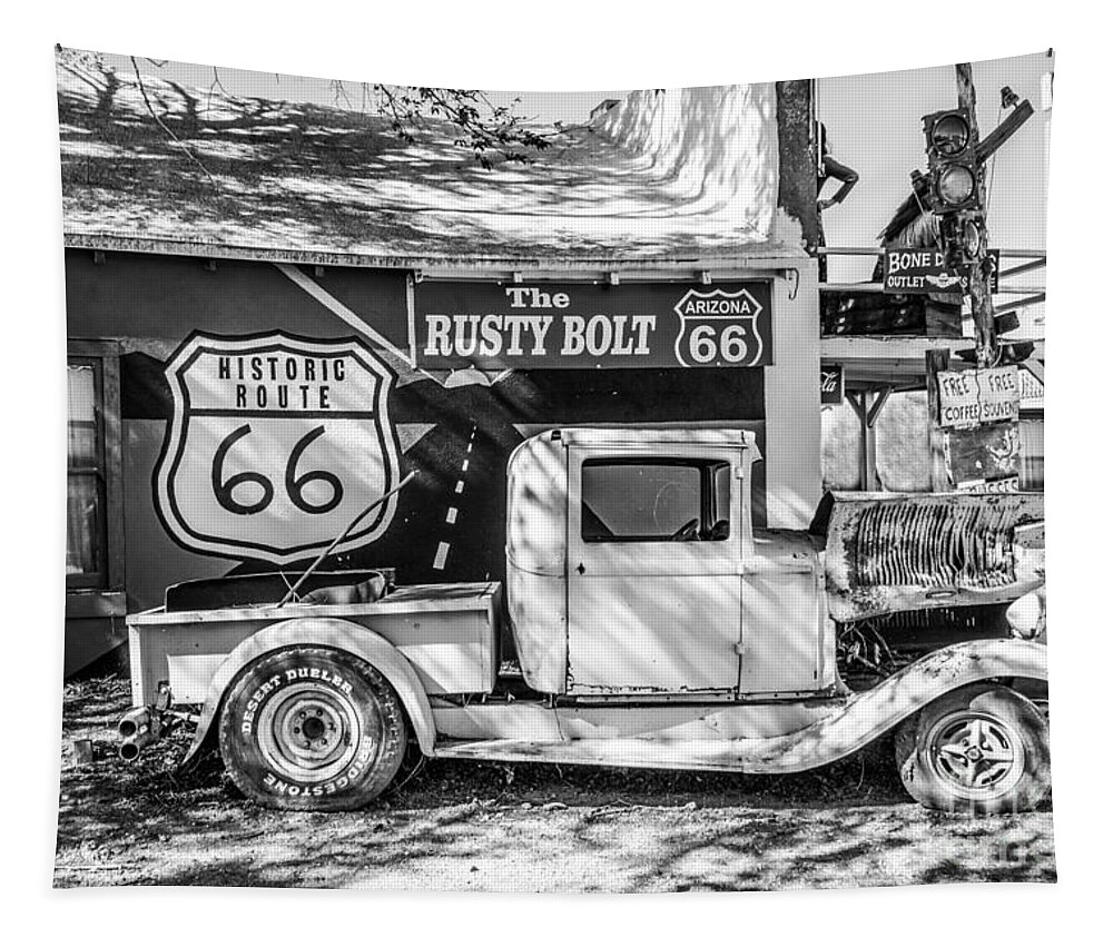 Route 66 Tapestry featuring the photograph Historic 66 Roadside by Anthony Sacco