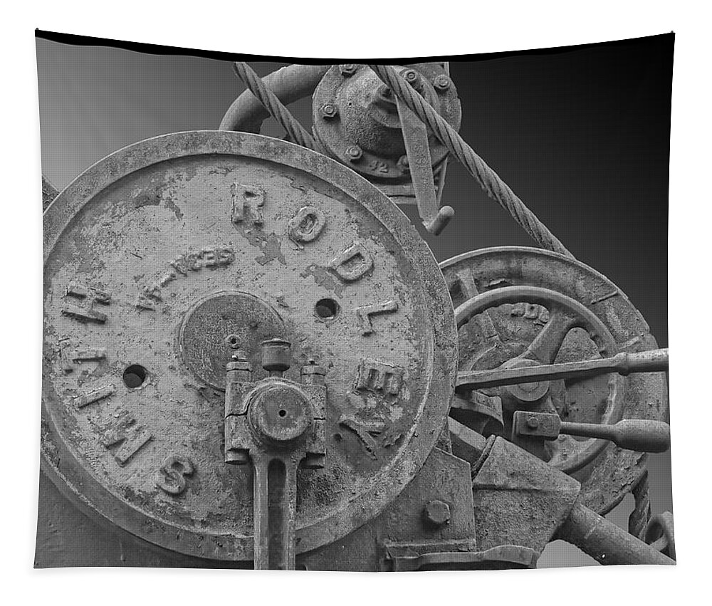 Train Gears Tapestry featuring the photograph Historic Train Gears by Peggy Dietz