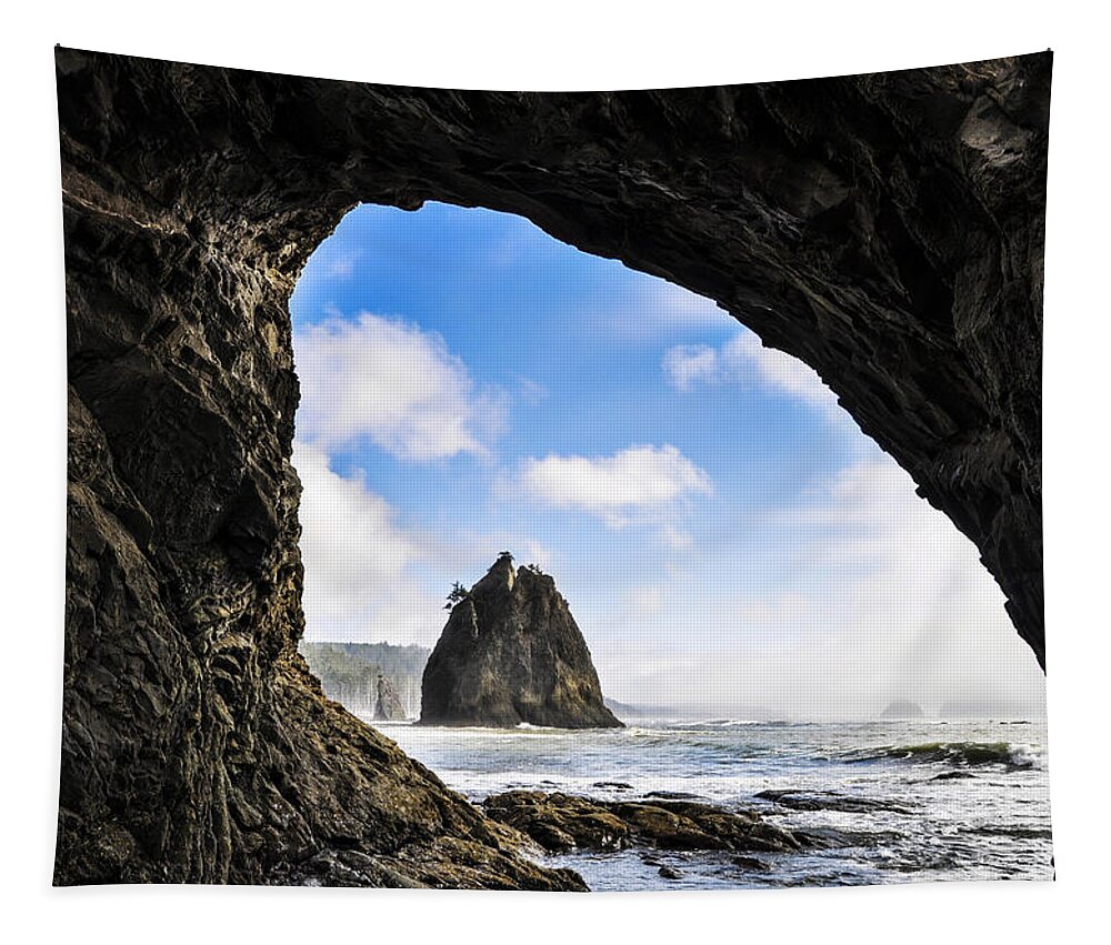 Scenic Tapestry featuring the photograph Hole in the Wall by Pelo Blanco Photo