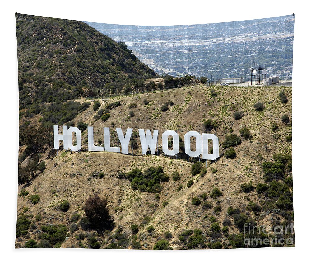 Hollywood Tapestry featuring the painting Hollywood Sign by Mindy Sommers
