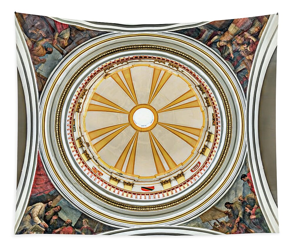 Architecture Tapestry featuring the photograph Holy Chapel Ceiling by Maria Coulson