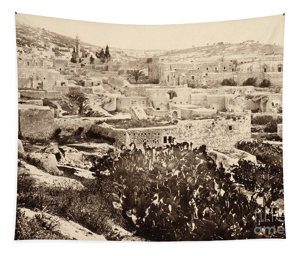 1650s Tapestry featuring the photograph HOLY LAND, NAZARETH, c1860. by Granger