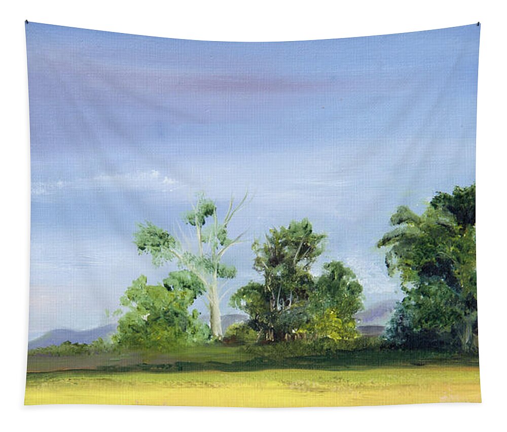 Plein Air Tapestry featuring the painting Homestead by Nila Jane Autry