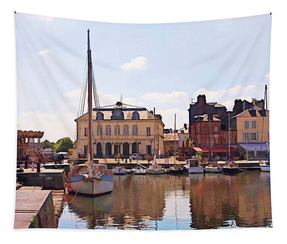 Seaside Tapestry featuring the photograph Honfleur Beauty by Rochelle Berman