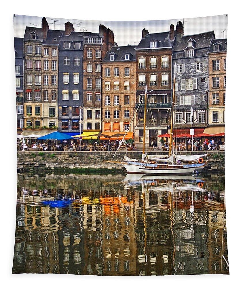 Architecture Tapestry featuring the photograph Honfleur France by Ann Garrett