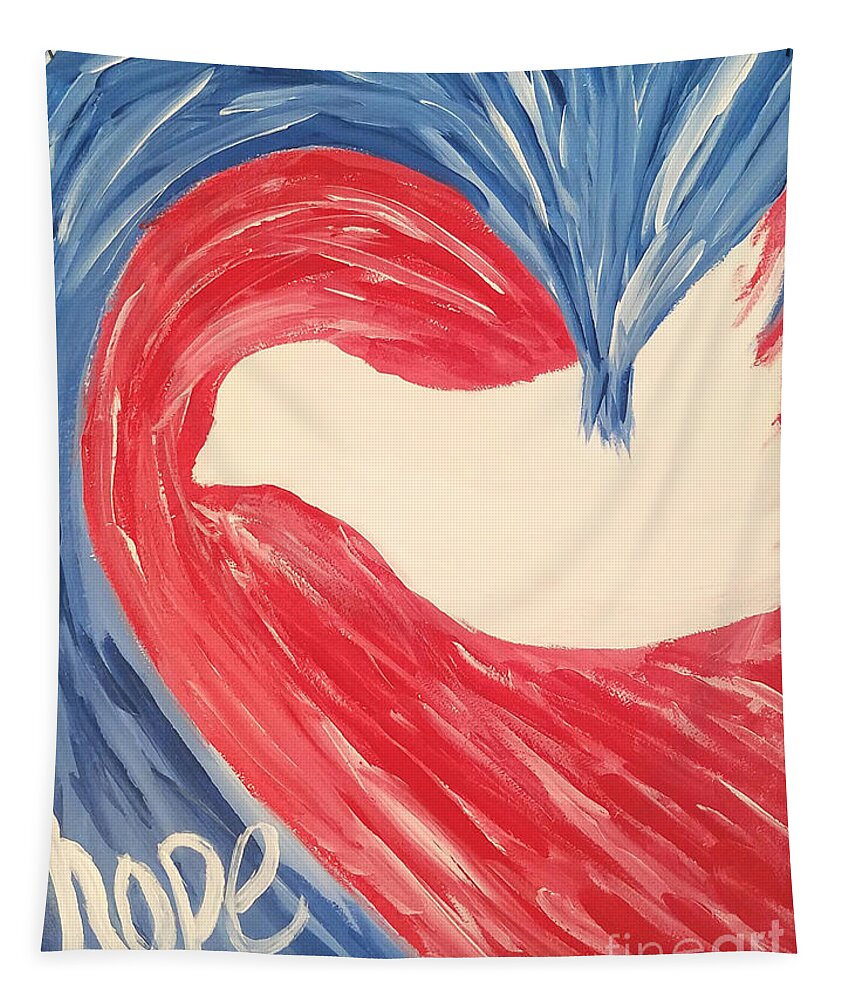 Heart Tapestry featuring the painting Hope by Curtis Sikes