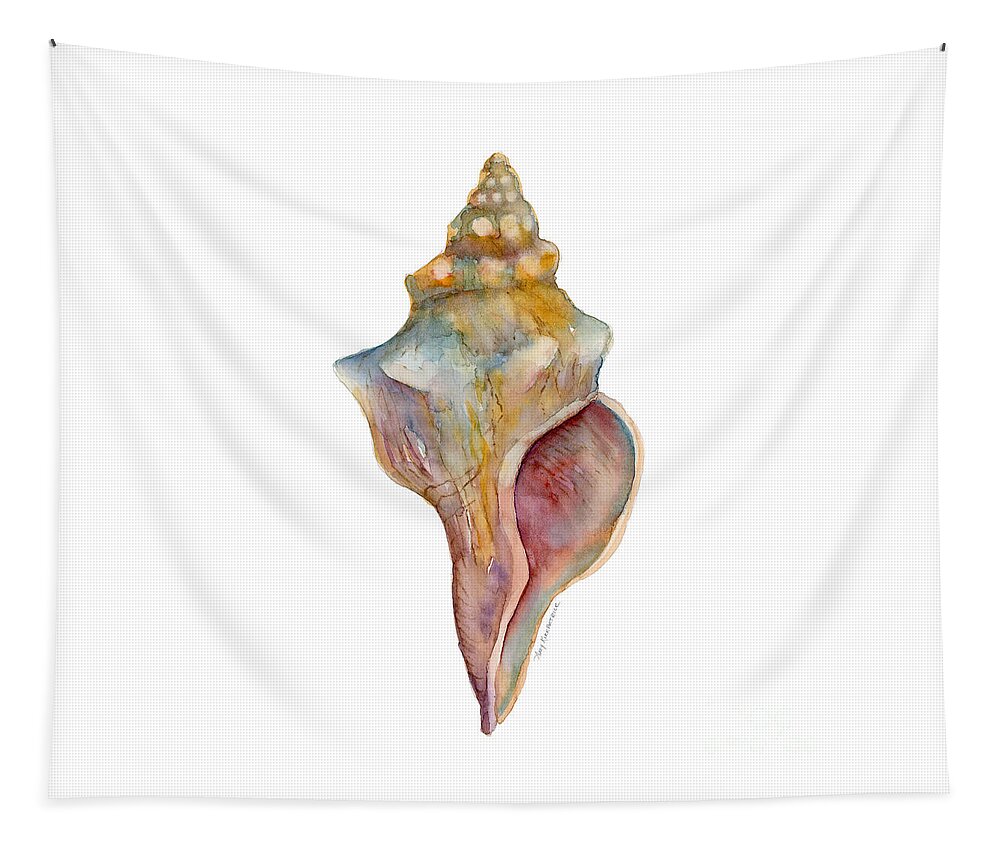 Conch Shell Painting Tapestry featuring the painting Horse Conch Shell by Amy Kirkpatrick