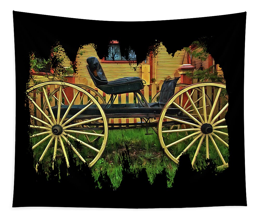 Horse And Buggy Tapestry featuring the photograph Horse Drawn Carriage by Thom Zehrfeld