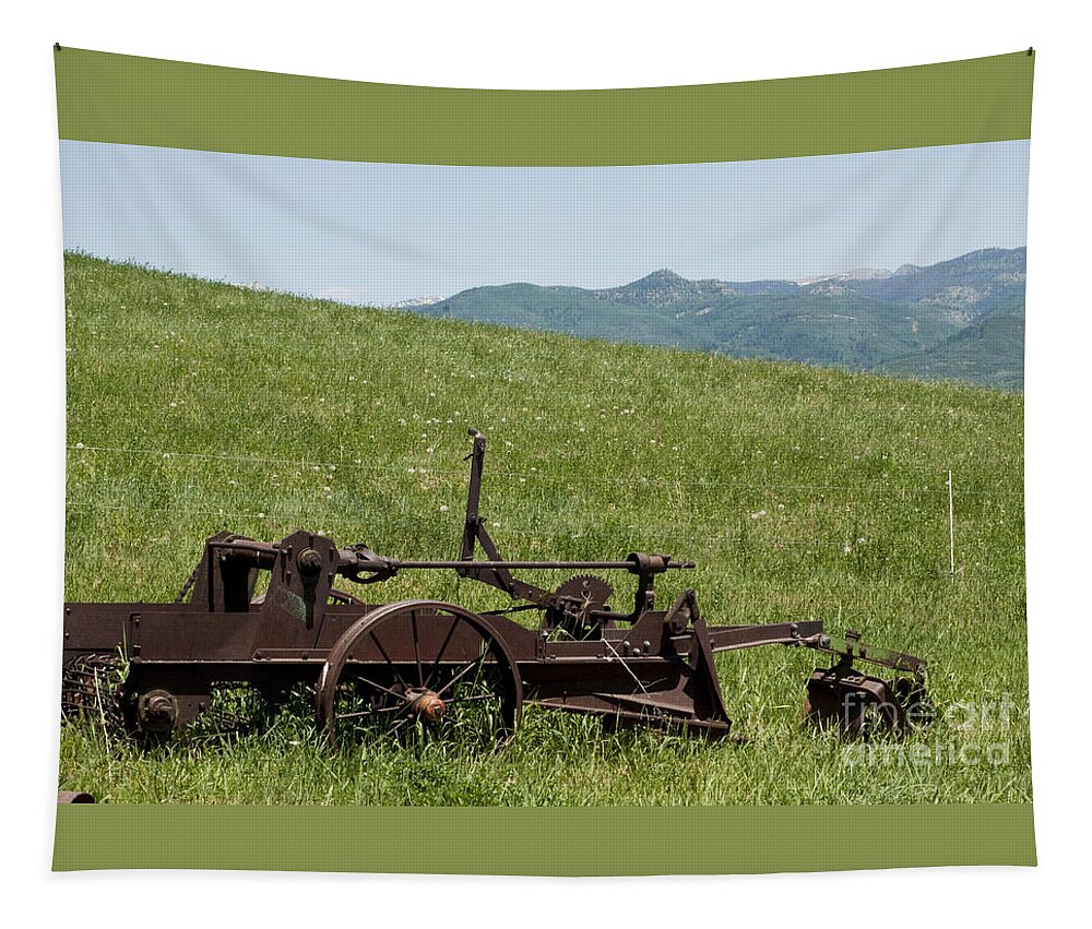 Antigue Farm Equipment Tapestry featuring the photograph Horse Drawn Ditch Digger by Daniel Hebard