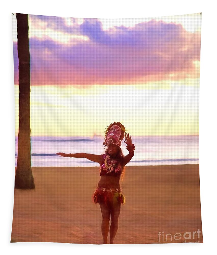 Hawaii Tapestry featuring the photograph Hula On The Beach by Jon Burch Photography