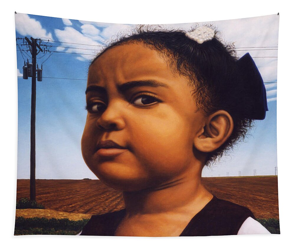 Baby Tapestry featuring the painting Human-Nature Number Thirteen by James W Johnson