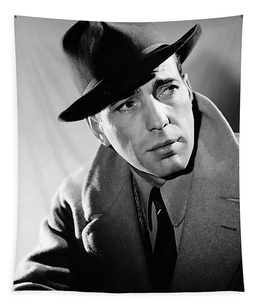 Humphrey Bogart Tapestry featuring the photograph Humphrey Bogart by Mountain Dreams