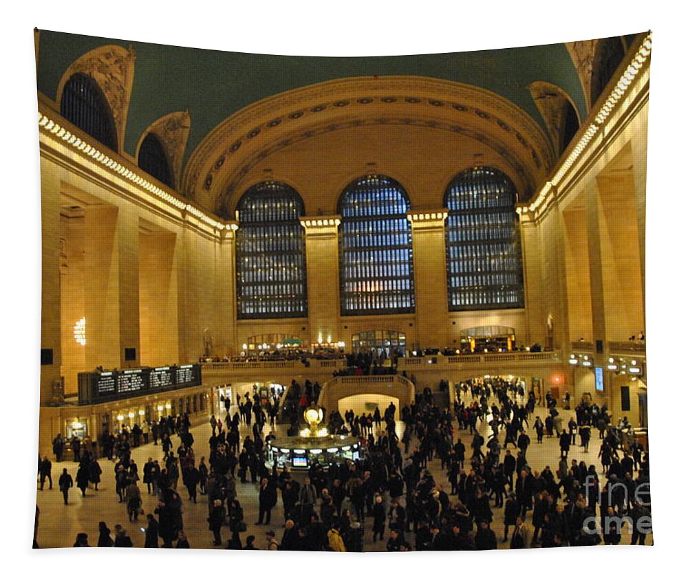 Grand Central Terminal Tapestry featuring the photograph Hustle Bustle by Jacqueline M Lewis
