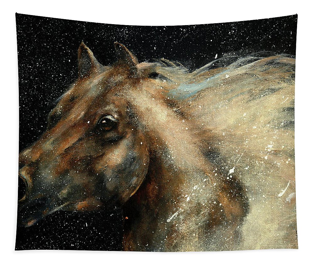 Horses Tapestry featuring the painting I Am In The Stars And In Your Heart by Barbie Batson