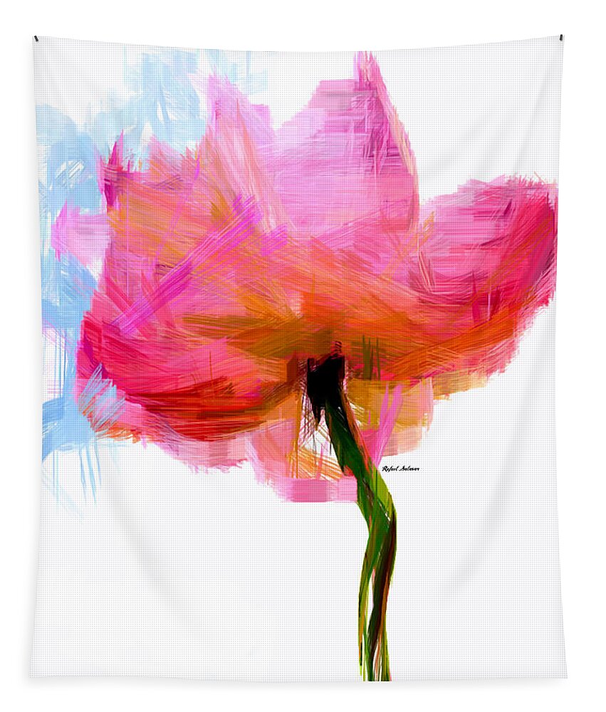 Rafael Salazar Tapestry featuring the digital art I am Pink by Rafael Salazar