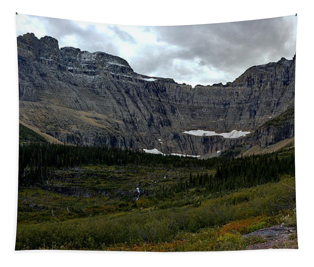  Tapestry featuring the photograph Iceberg Lake Trail by Adam Jewell