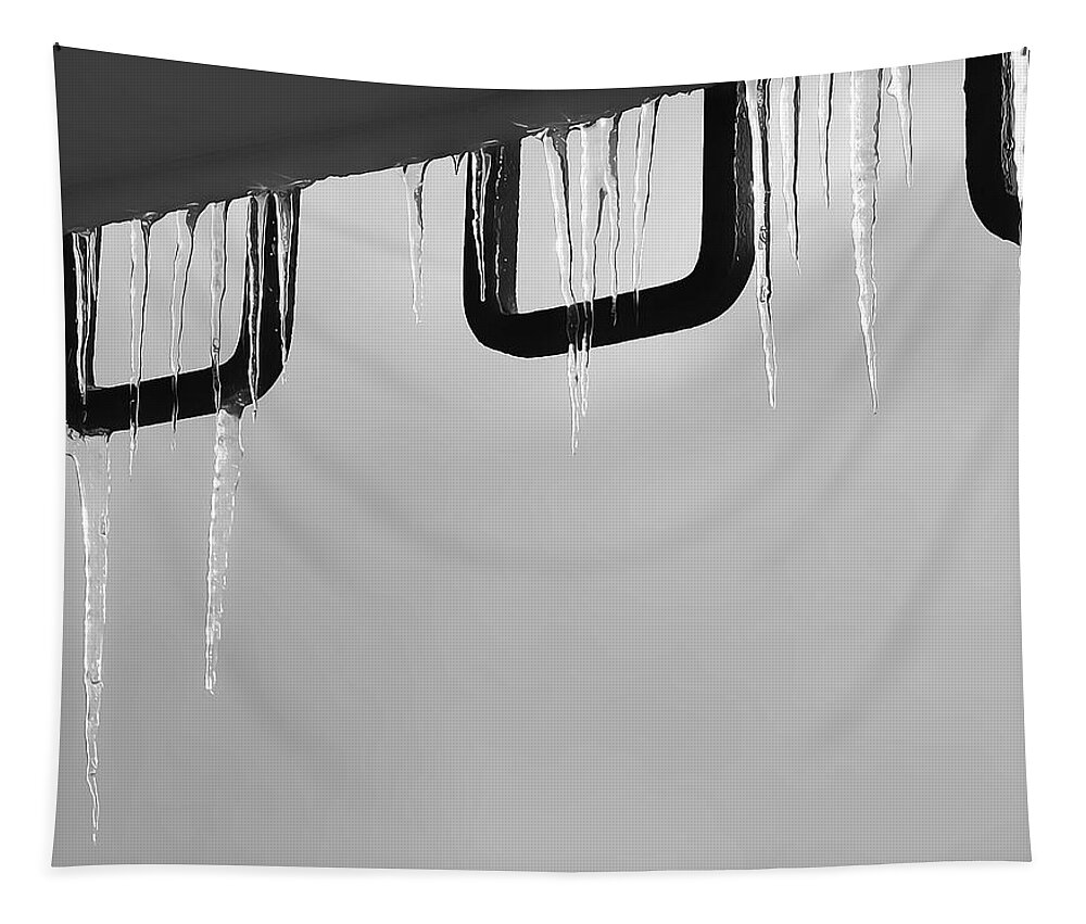 Icicles Tapestry featuring the photograph Icicles In The Sun by Phil Perkins