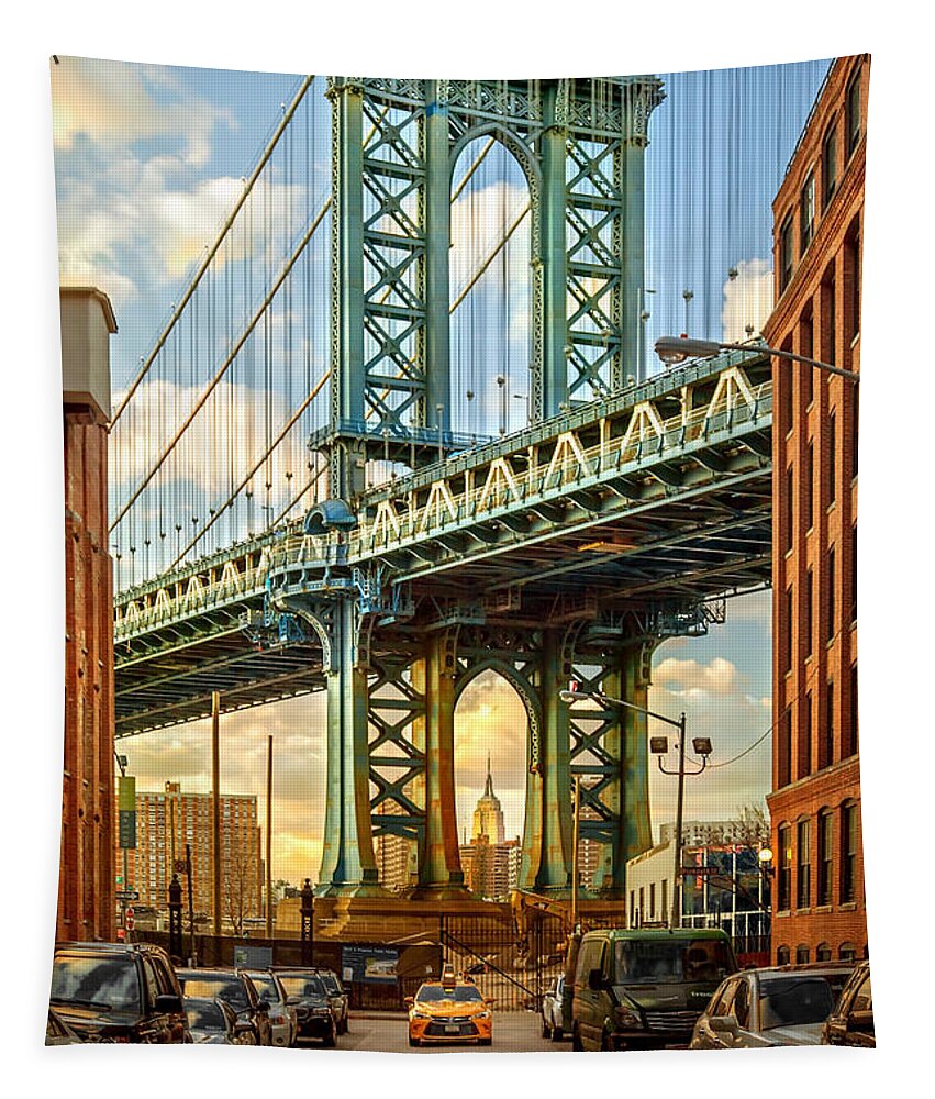 New York City Tapestry featuring the photograph Iconic Manhattan by Az Jackson