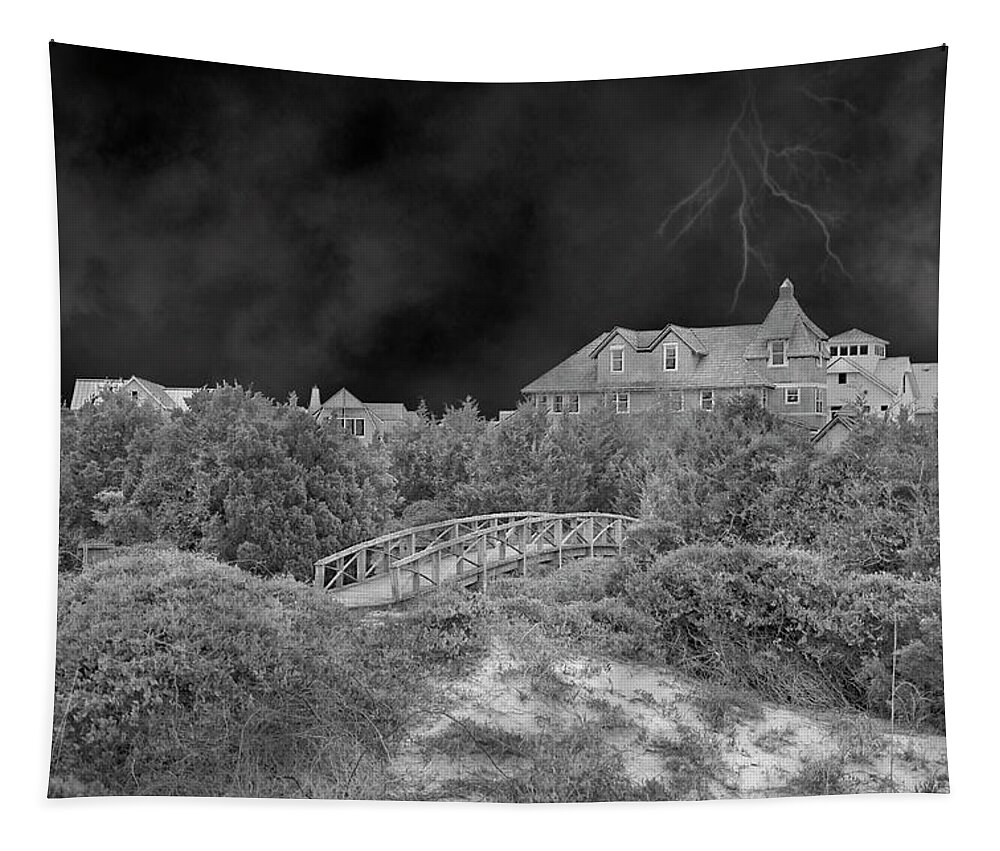 Bald Tapestry featuring the photograph Bald Head Island NC Stormy Evening by Betsy Knapp