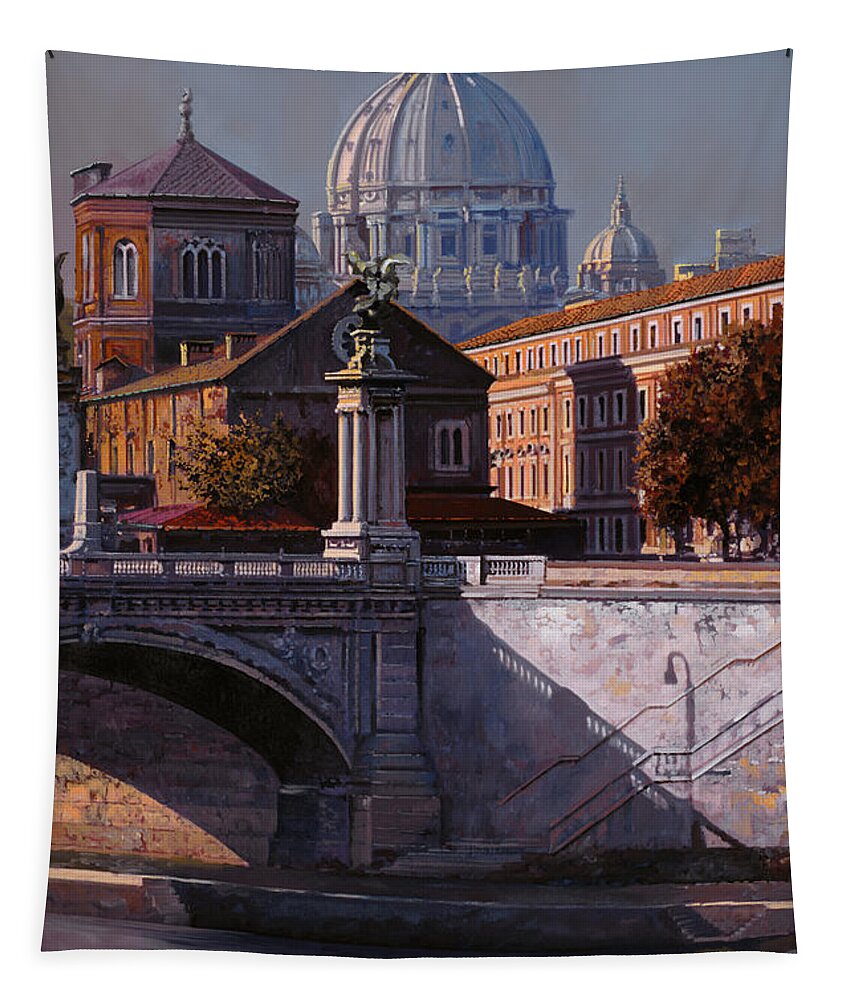 Rome Tapestry featuring the painting Il Cupolone by Guido Borelli