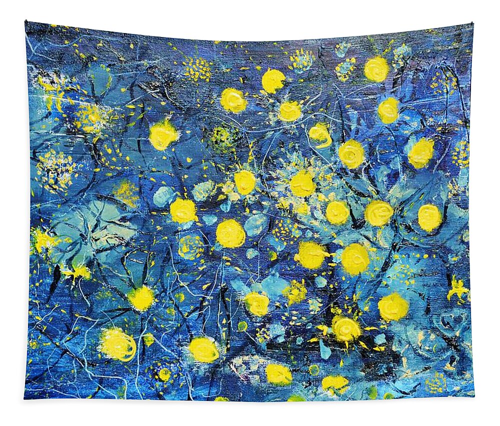 Abstract Tapestry featuring the painting Illumination by Evelina Popilian