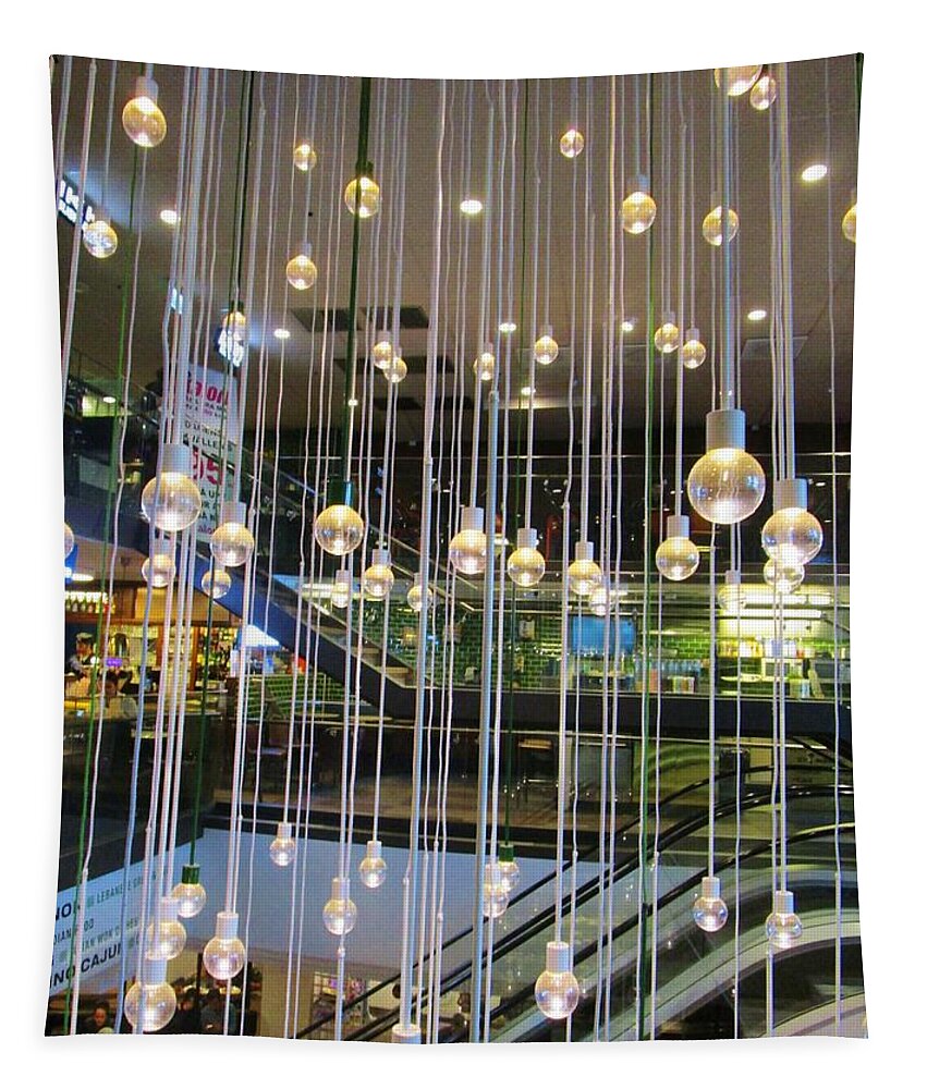 Lamps Tapestry featuring the photograph Illumination Installation by Rosita Larsson