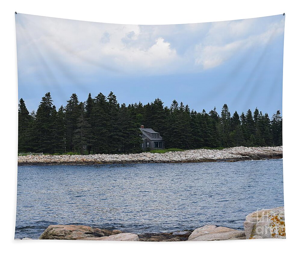 Clouds Tapestry featuring the photograph Images from Maine 3 by Barrie Stark