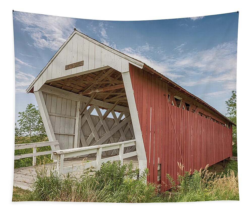 Imes Covered Bridge Tapestry featuring the photograph Imes Covered Bridge by Susan Rissi Tregoning