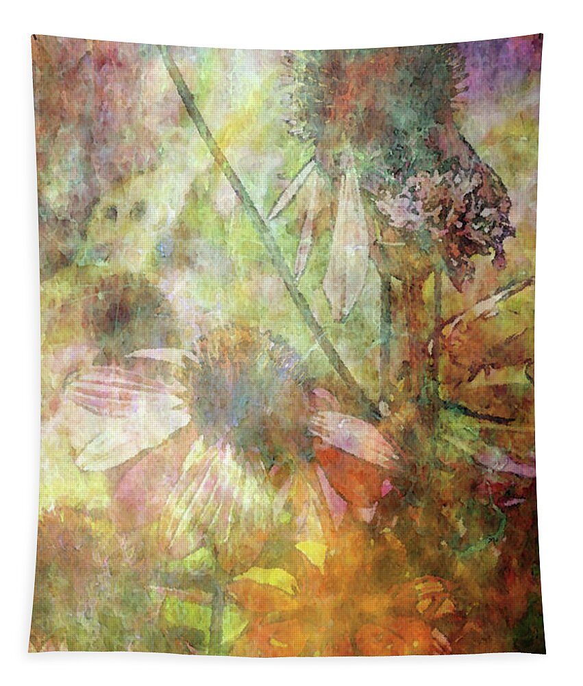 Impressionist Tapestry featuring the photograph Impressionist Coneflowers 2053 IDP_2 by Steven Ward