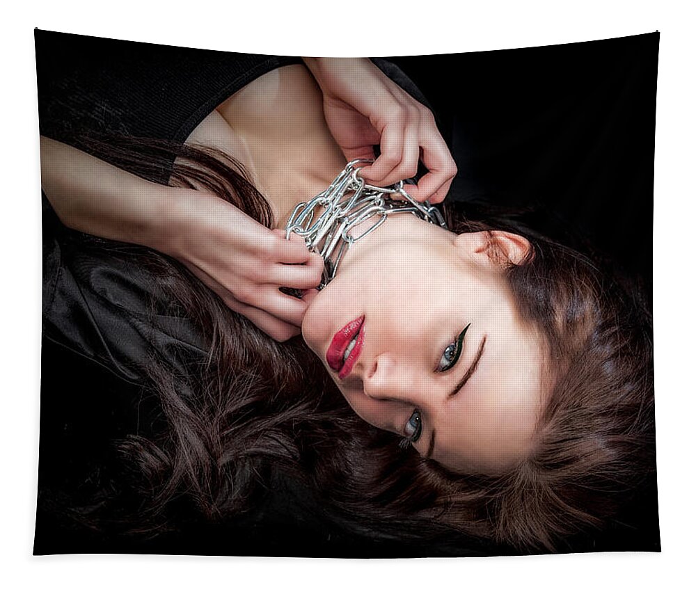 Model Tapestry featuring the photograph In Chains by Rikk Flohr