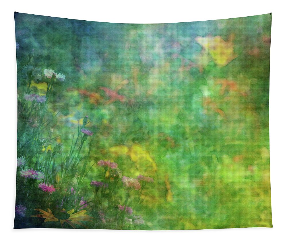 Impressionist Tapestry featuring the photograph In The Garden 2296 IDP_2 by Steven Ward