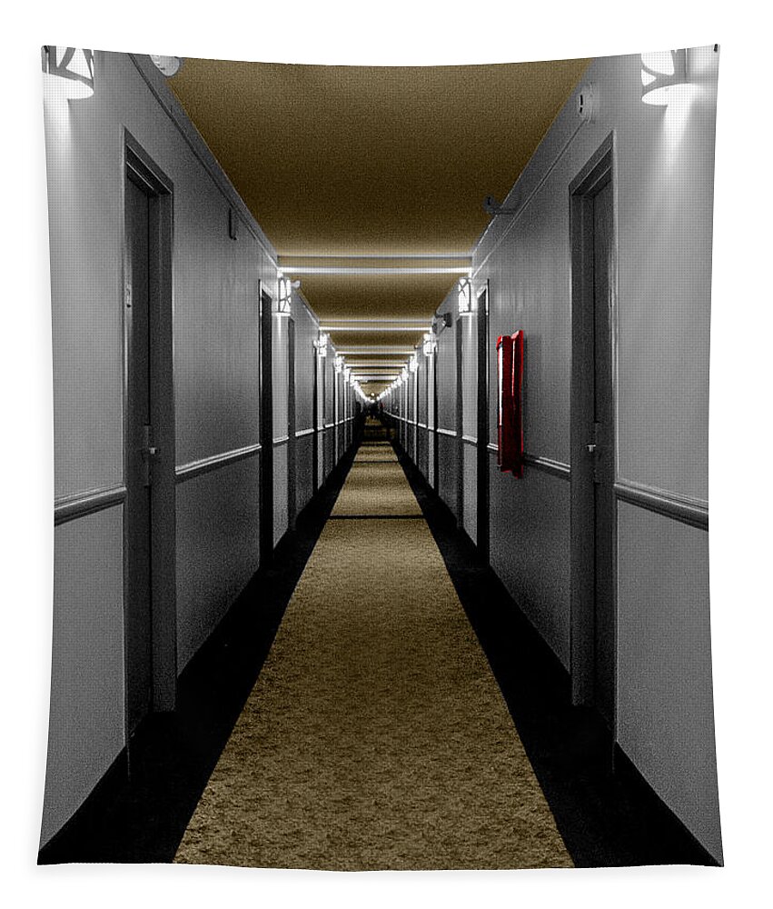 Hotel Tapestry featuring the photograph Long Hall of Life by Leon deVose